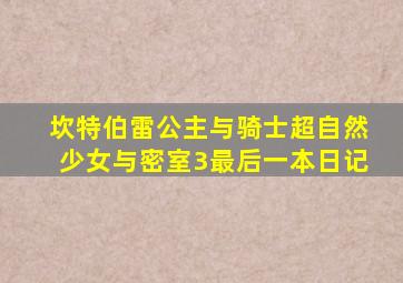 坎特伯雷公主与骑士超自然少女与密室3最后一本日记
