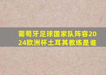 葡萄牙足球国家队阵容2024欧洲杯土耳其教练是谁