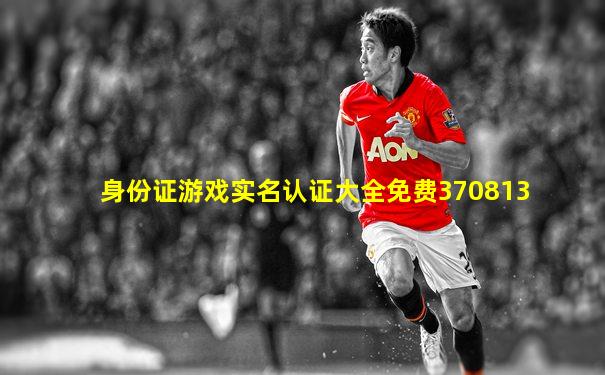 身份证游戏实名认证大全免费370813
